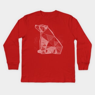 Geometric Nature - Bear Kids Long Sleeve T-Shirt